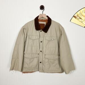 vintage wrangler hero sherpa lined canvas work chore barn utility boxy jacket